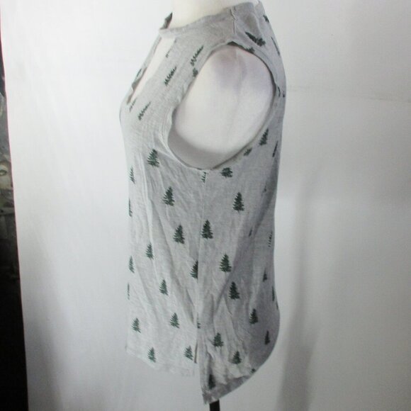 Grayson/Threads Women's Gray Top w Trees Size Small - Picture 5 of 7